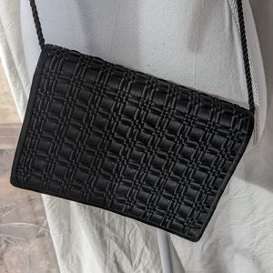 La Regale Women's Black Quilted Crossbody Bag/purse/clutch.